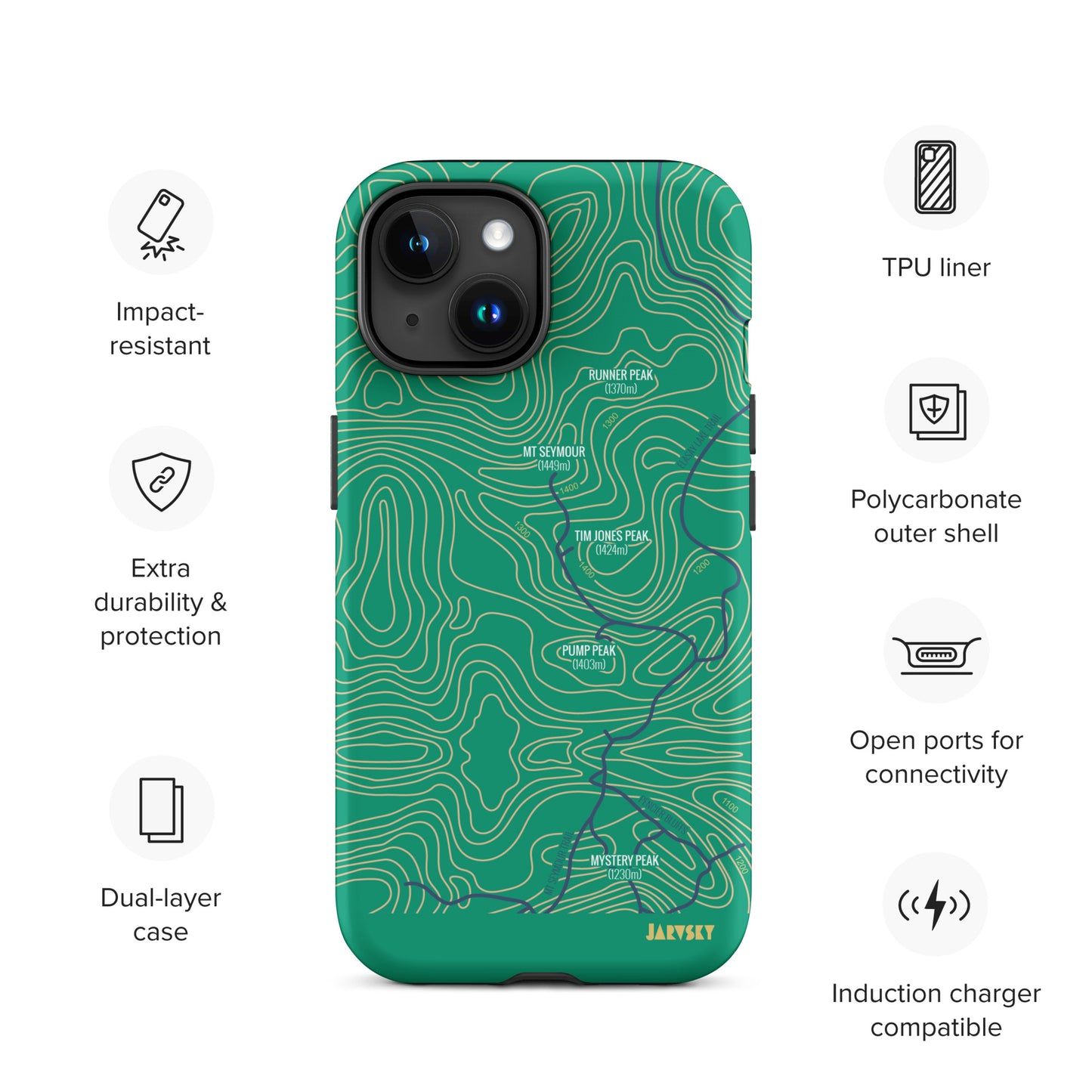 Mt. Seymour Topography design for iPhone 16 Case