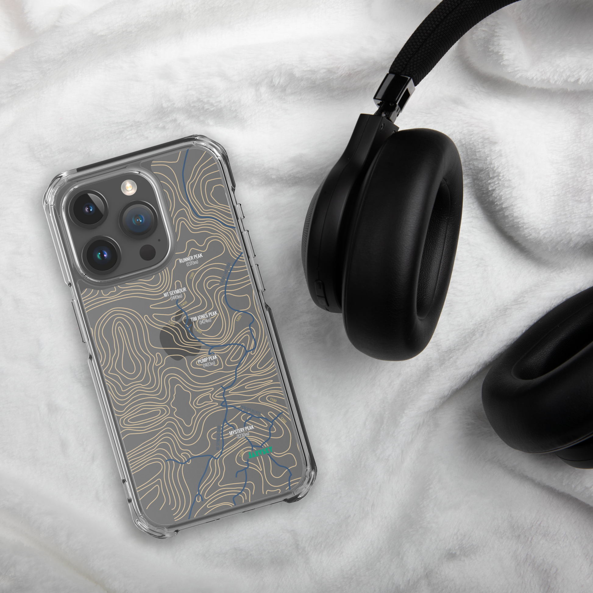 Jarvsky "MtSeymour" clearcase for iPhone-15 Headphones