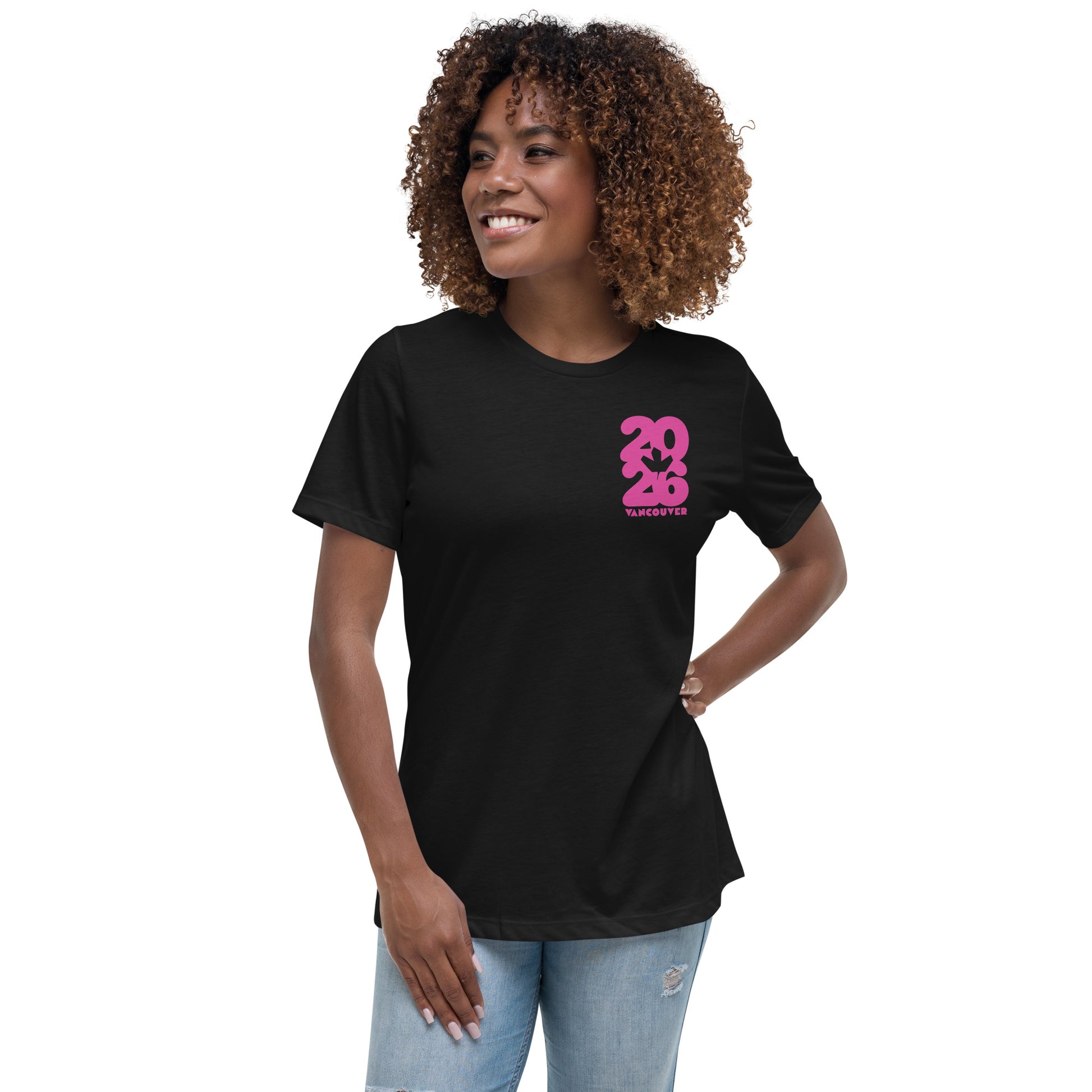 Women's "Pink Glow" Black Frontside