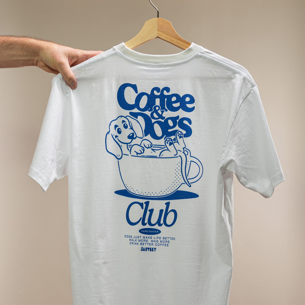 2026 Jarvsky Coffee & Dogs White T-shirt