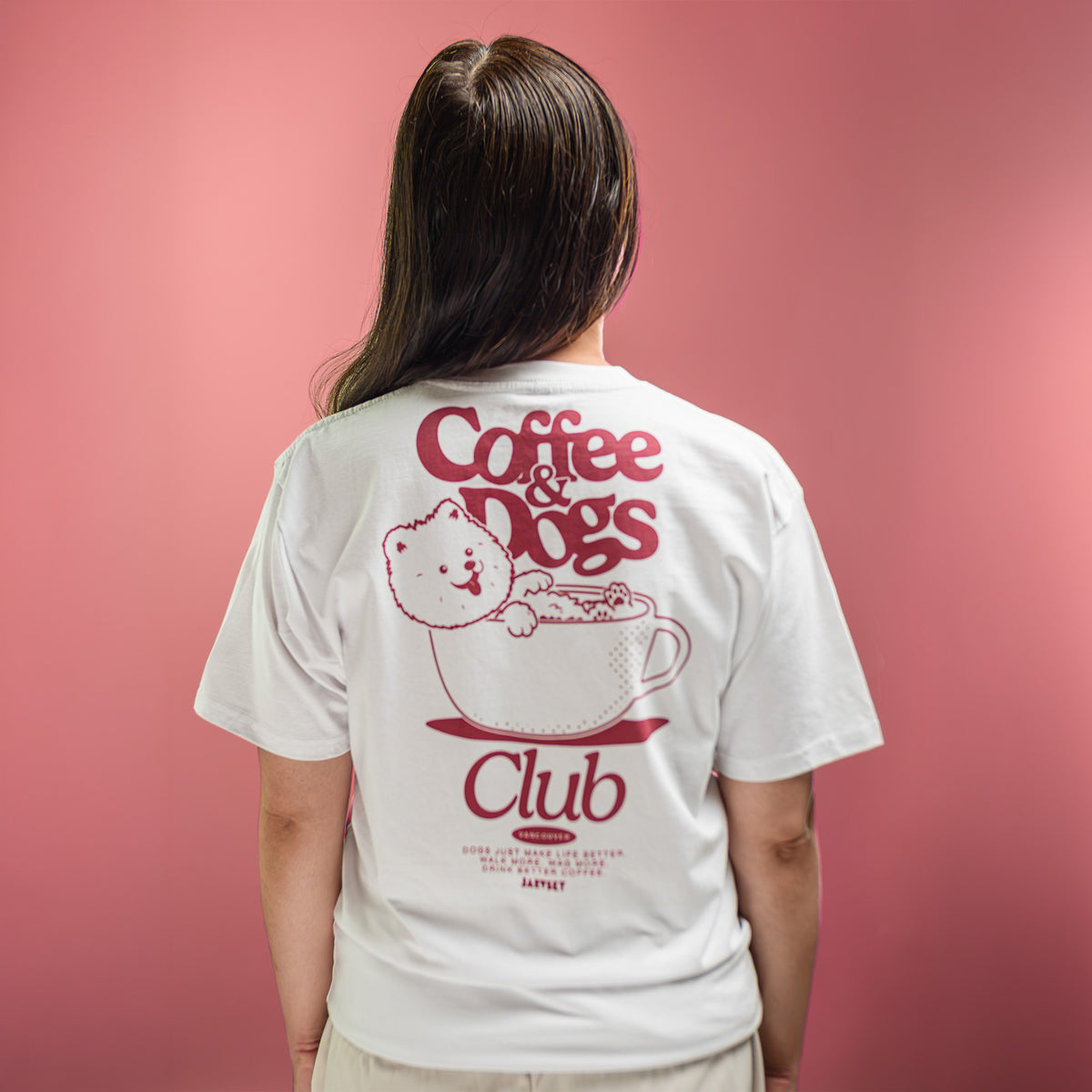 2026 Jarvsky Coffee & Dogs White T-shirt