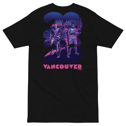 2026 Jarvsky Vancouver Soccer Series “At Night" - Pink Glow Black shirt backside