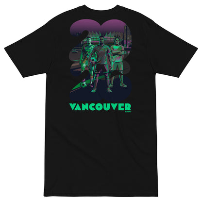 2026 Jarvsky Vancouver Soccer Series “At Night" - Toxic Green Black shirt backside