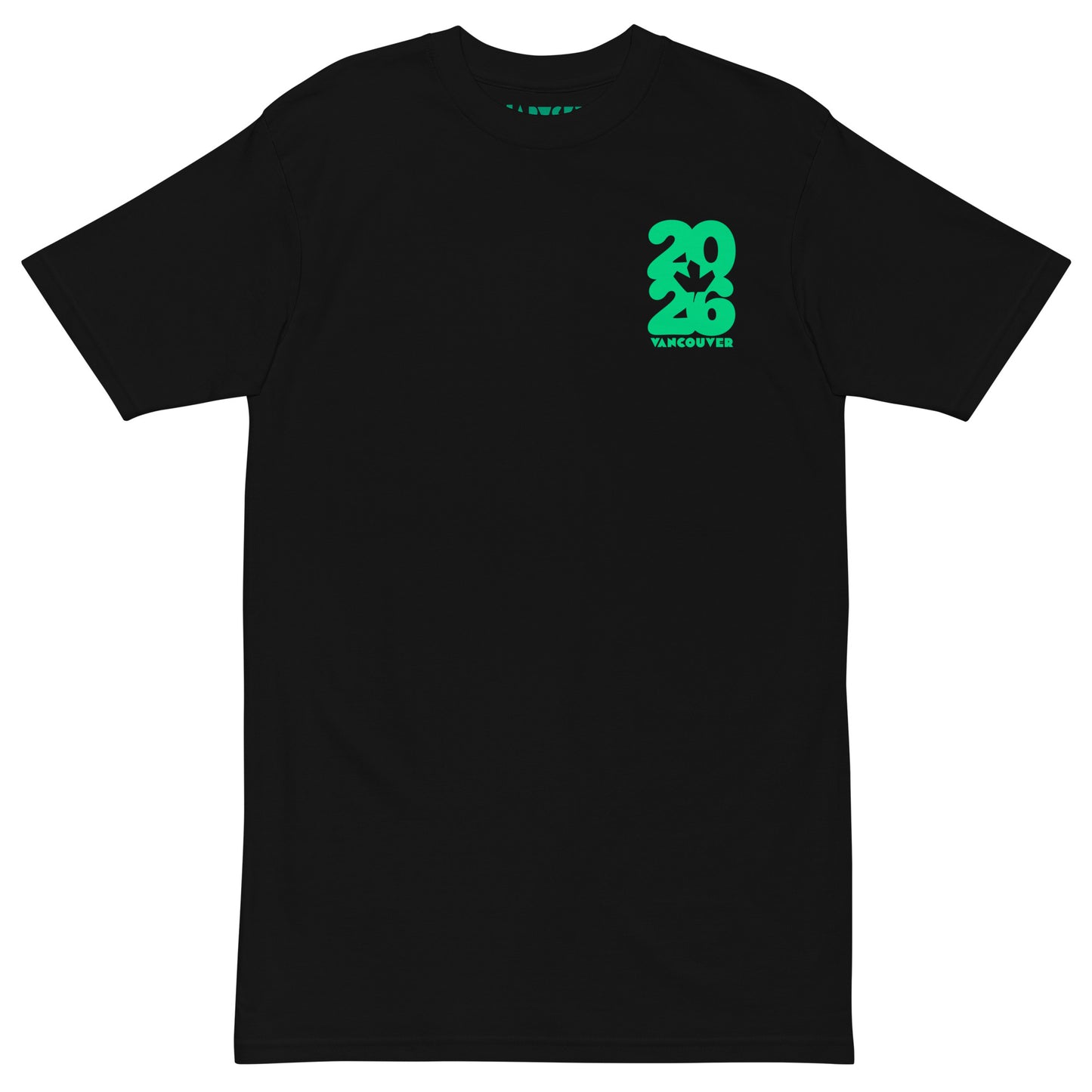 2026 Jarvsky Vancouver Soccer Series “At Night" - Toxic Green Black shirt Front