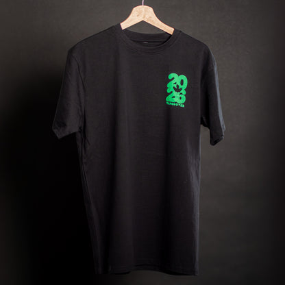 2026 Jarvsky Vancouver Soccer Series “At Night" - Toxic Green Black Shirt Front