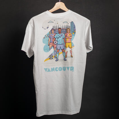 2026 Jarvsky Vancouver Soccer Series “Pop Life” White Shirt Back
