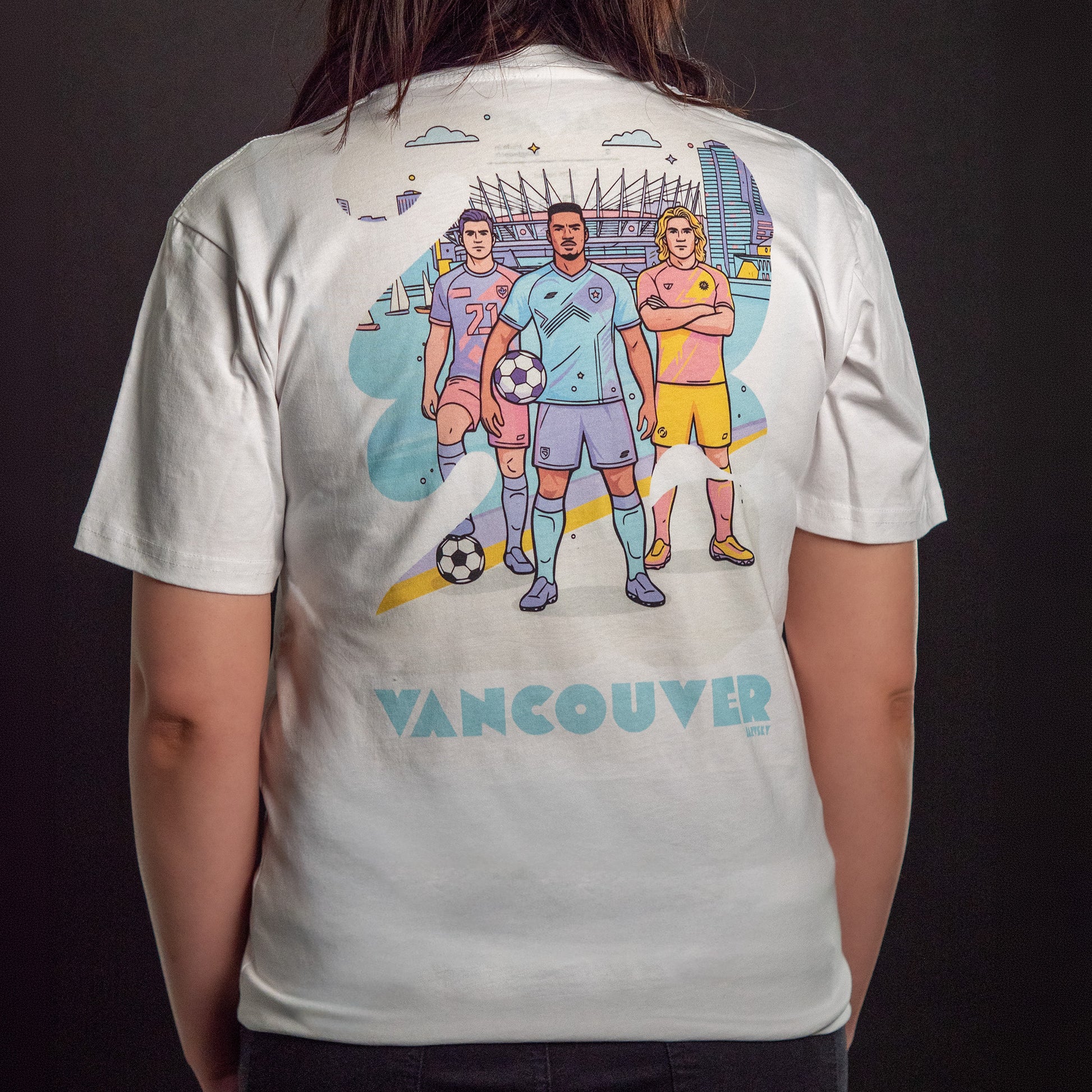 2026 Jarvsky Vancouver Soccer Series “Pop Life” White Shirt Back