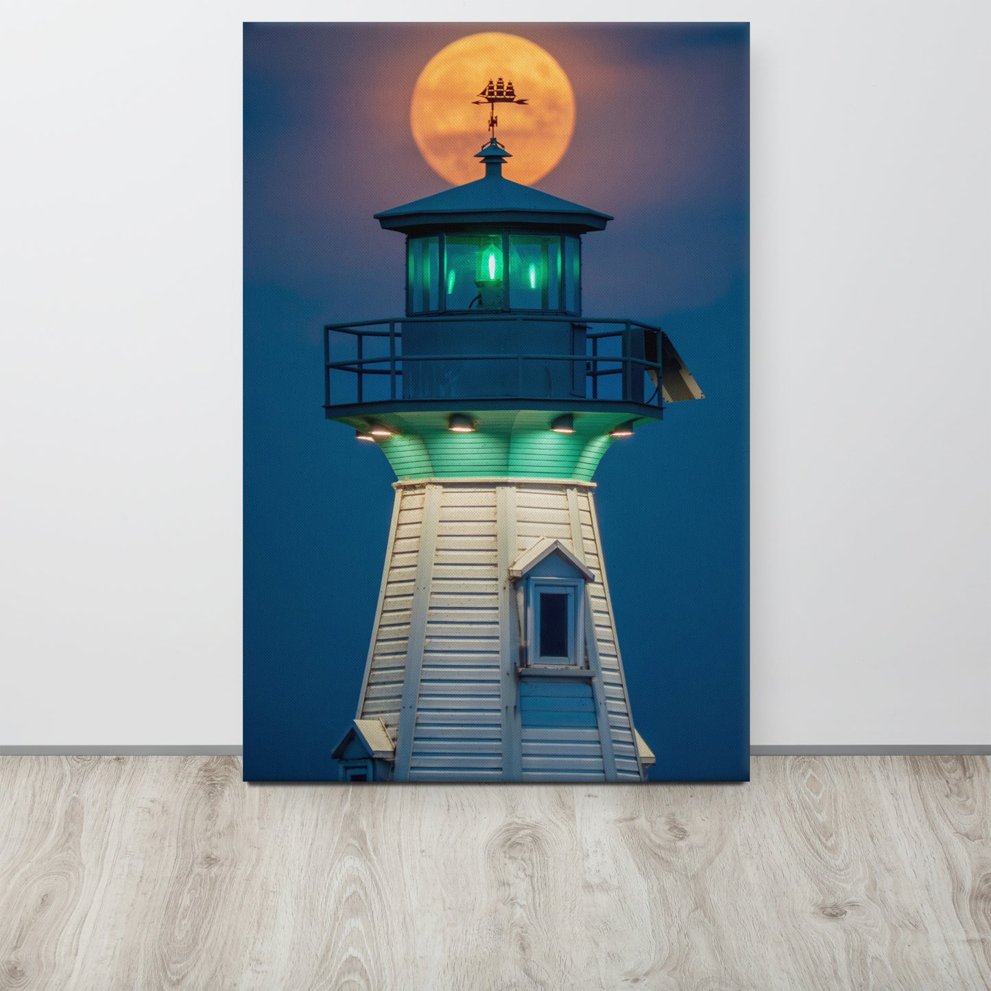 Moon Over Lighthouse